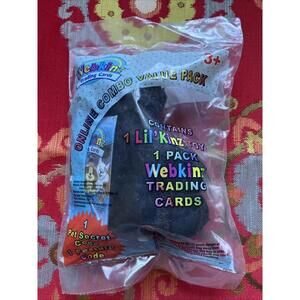 Webkinz Large  black poodle & unused CODE Pet Plush with tag 6" HS191 *NEW*